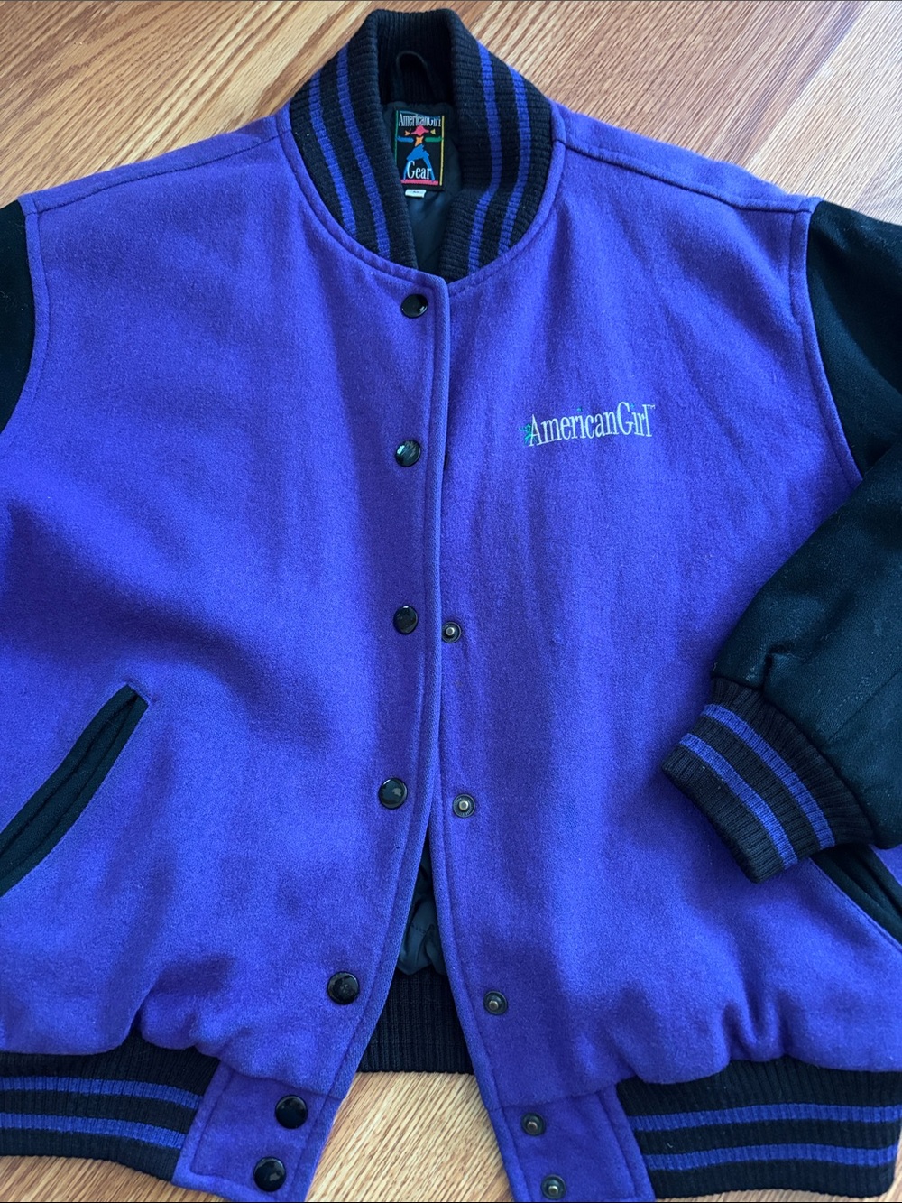 American Girl Purple and Black Varsity Jacket